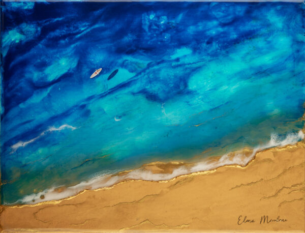 original-resin-golden-beach-shimmering-artwork-with-surfer